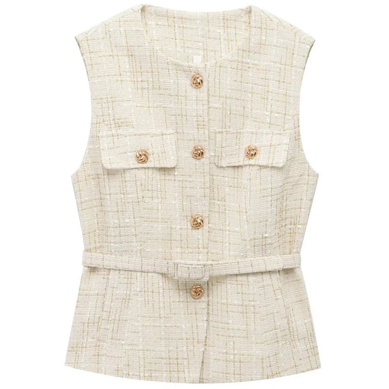 Buttoned Fashion Vest – Modern Summer Outerwear - LunaKit.LTD