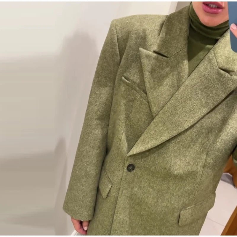 Loose Fit Blazer Set – High - Waist Retro Chic Style - LunaKit.LTD