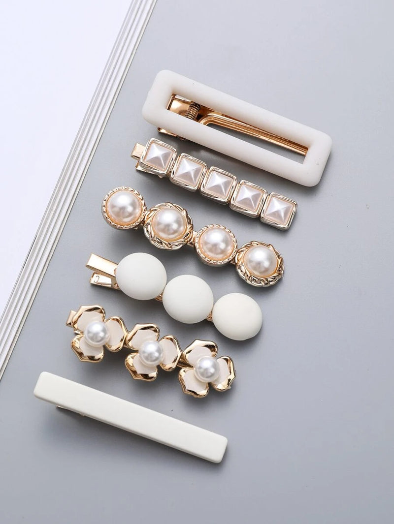 Faux Pearl Hair Clip