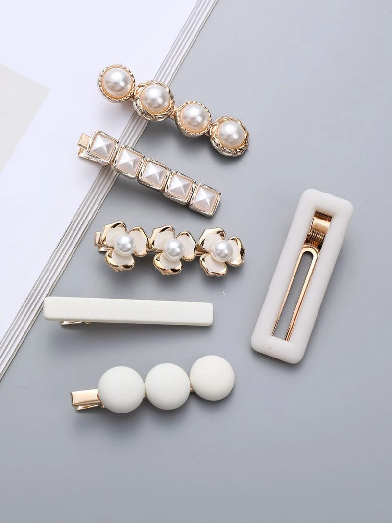 Faux Pearl Hair Clip