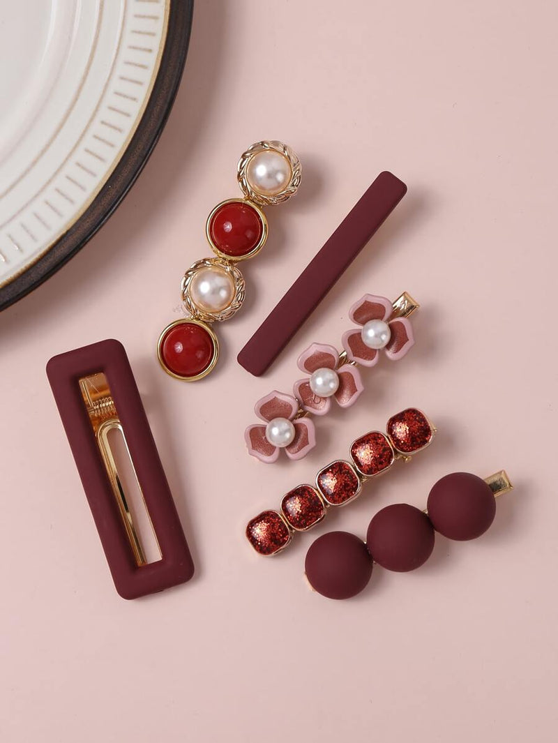 Faux Pearl Hair Clip