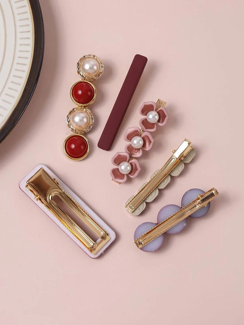 Faux Pearl Hair Clip