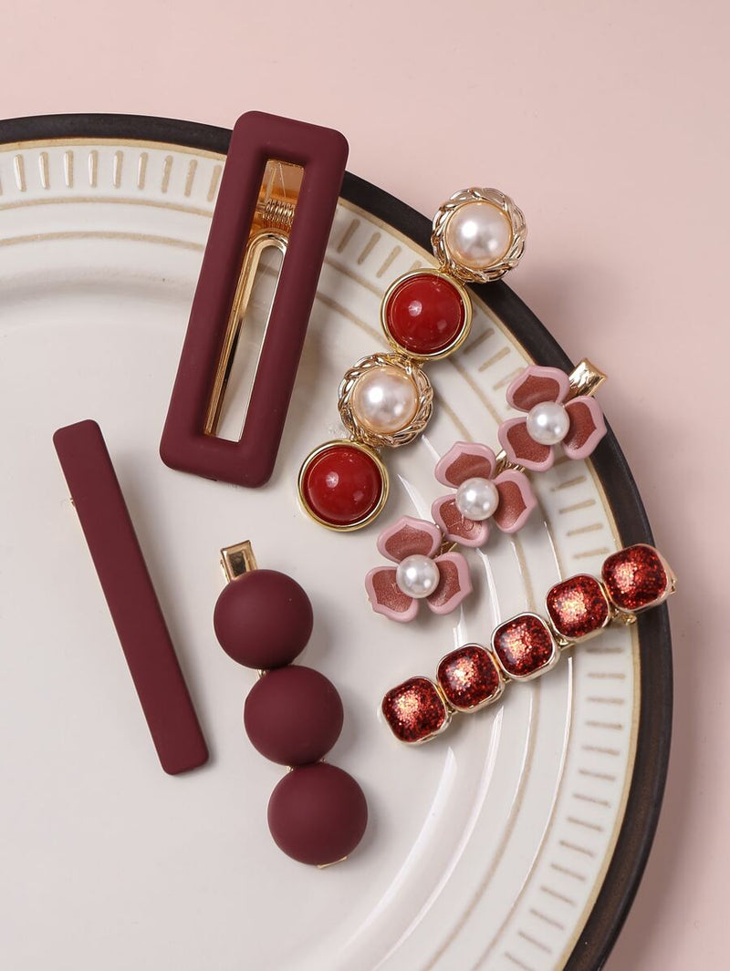 Faux Pearl Hair Clip