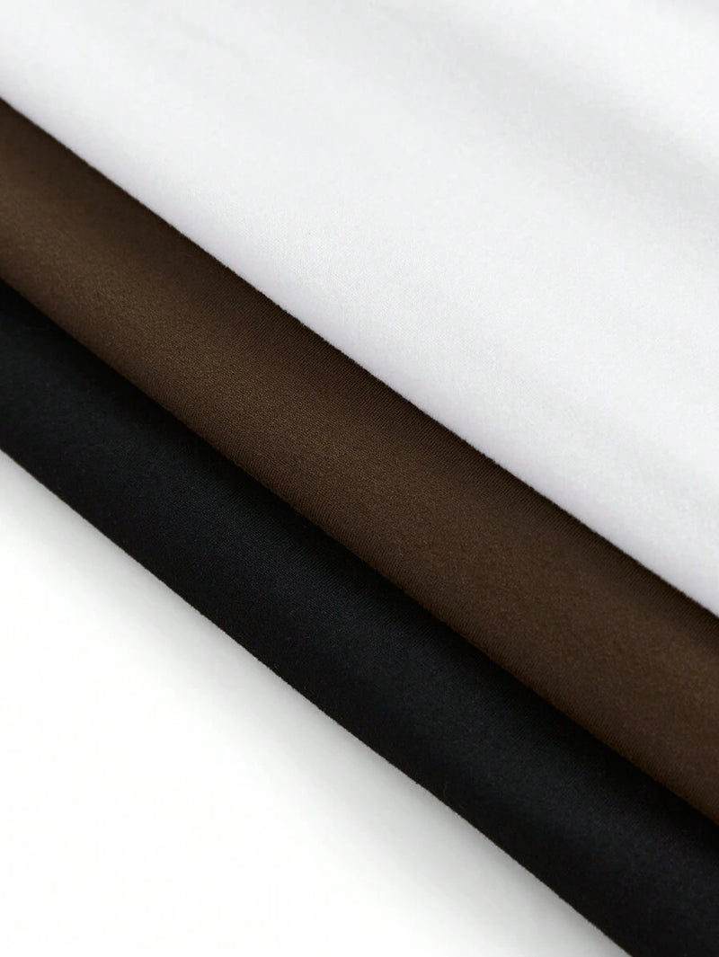 Solid Color Stand Collar Pleated Tank Top