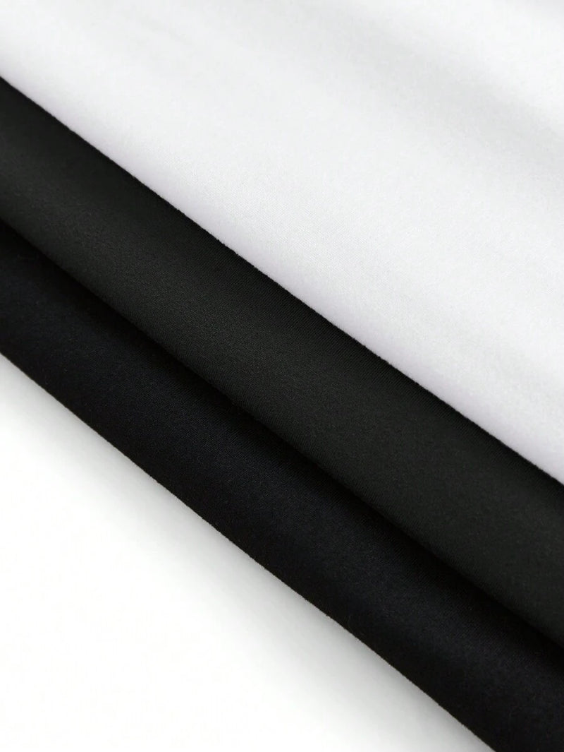Solid Color Stand Collar Pleated Tank Top