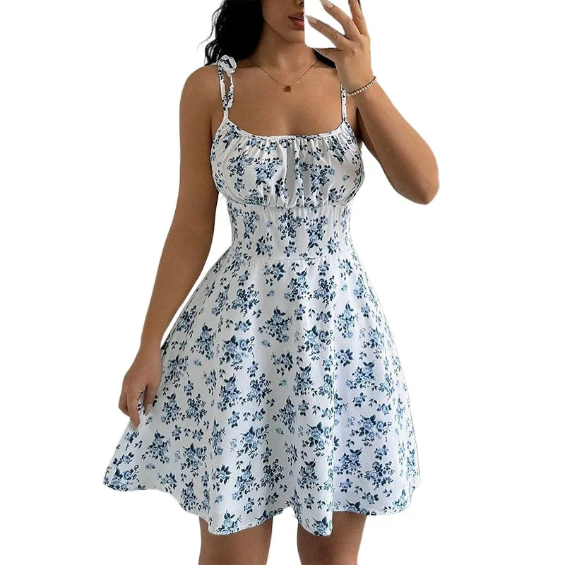 Floral Spaghetti Strap Beach Short sundress
