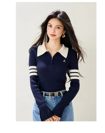 American Vintage Sweater – Slim Fit Long - Sleeve Top - LunaKit.LTD