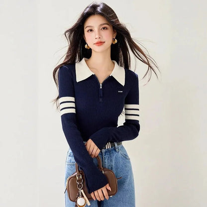 American Vintage Sweater – Slim Fit Long - Sleeve Top - LunaKit.LTD