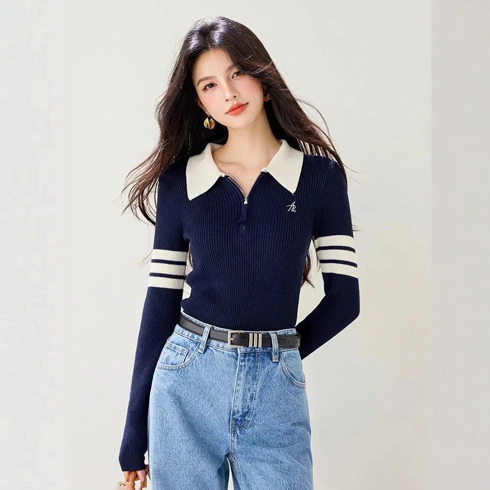 American Vintage Sweater – Slim Fit Long - Sleeve Top - LunaKit.LTD