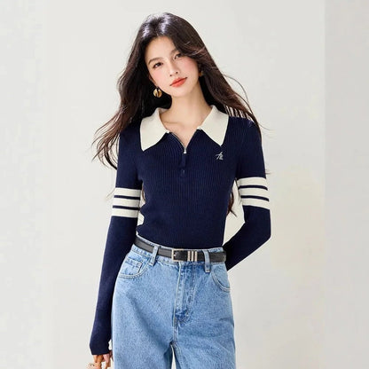 American Vintage Sweater – Slim Fit Long - Sleeve Top - LunaKit.LTD