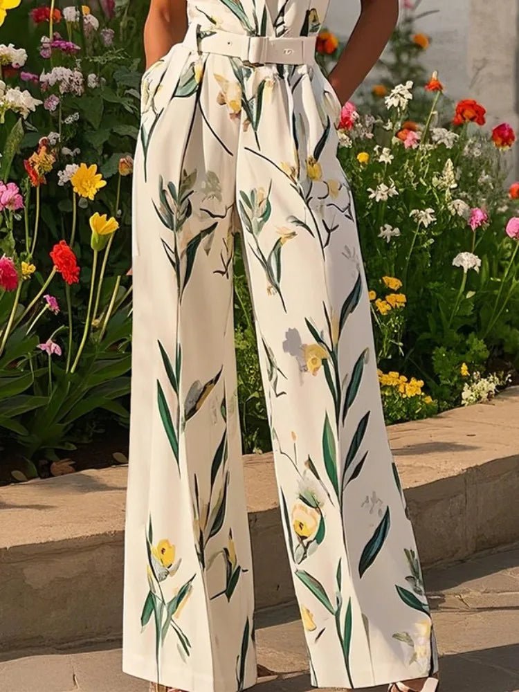 Artistic Print Jumpsuit – High Street Elegance - LunaKit.LTD