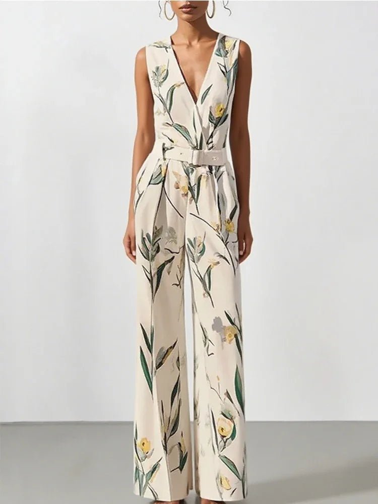 Artistic Print Jumpsuit – High Street Elegance - LunaKit.LTD