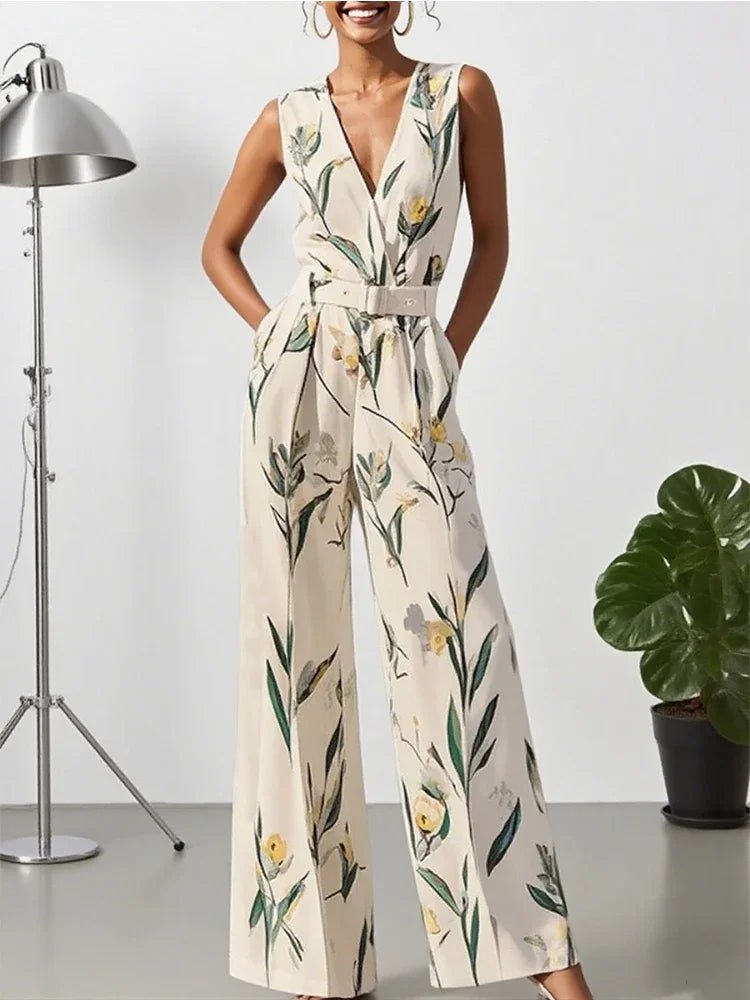 Artistic Print Jumpsuit – High Street Elegance - LunaKit.LTD