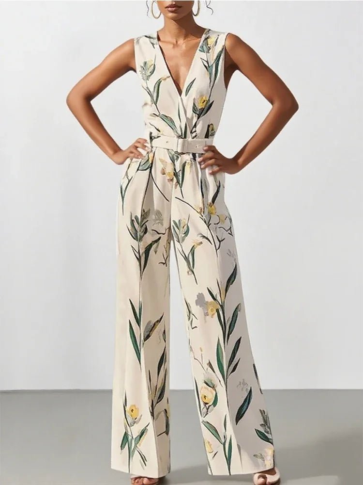 Artistic Print Jumpsuit – High Street Elegance - LunaKit.LTD