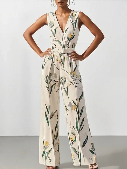Artistic Print Jumpsuit – High Street Elegance - LunaKit.LTD