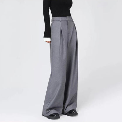 Baggy Grey Pants – Casual High - Waist Harajuku Look - LunaKit.LTD