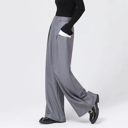 Baggy Grey Pants – Casual High - Waist Harajuku Look - LunaKit.LTD