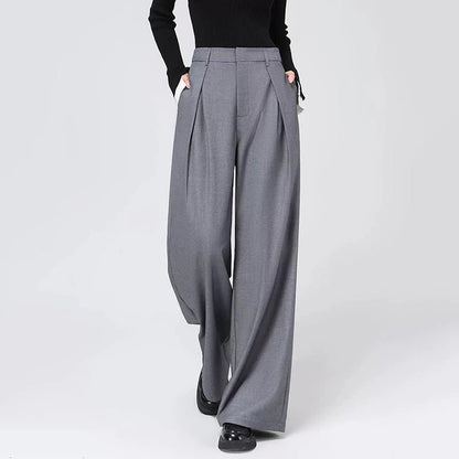 Baggy Grey Pants – Casual High - Waist Harajuku Look - LunaKit.LTD
