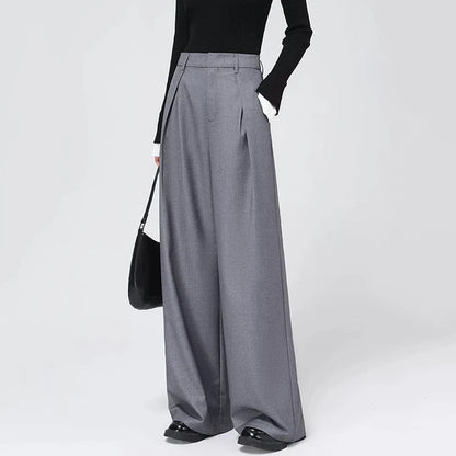Baggy Grey Pants – Casual High - Waist Harajuku Look - LunaKit.LTD
