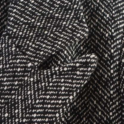 British Style Plaid Coat – Medium - Length Office Chic - LunaKit.LTD