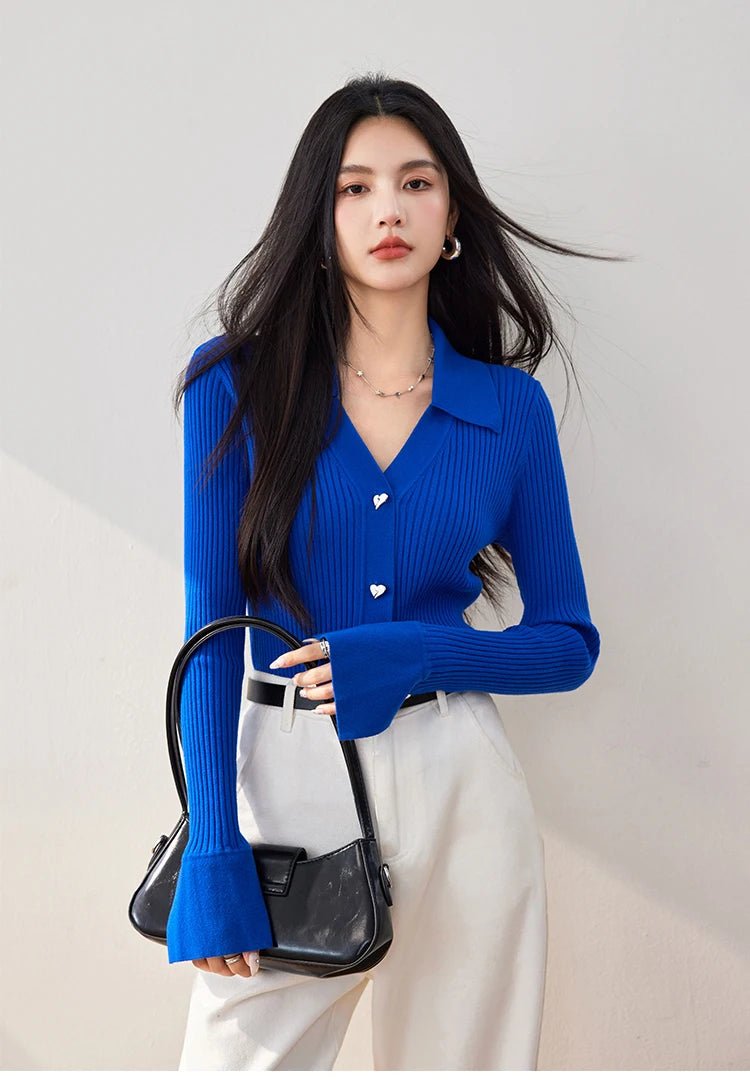 Button - Up Knit Sweater – Cozy Korean Style - LunaKit.LTD