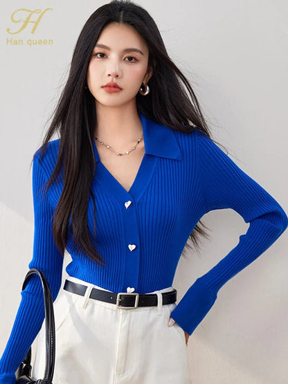 Button - Up Knit Sweater – Cozy Korean Style - LunaKit.LTD