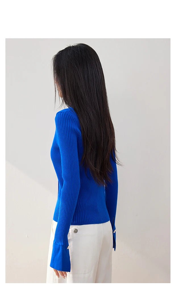 Button - Up Knit Sweater – Cozy Korean Style - LunaKit.LTD