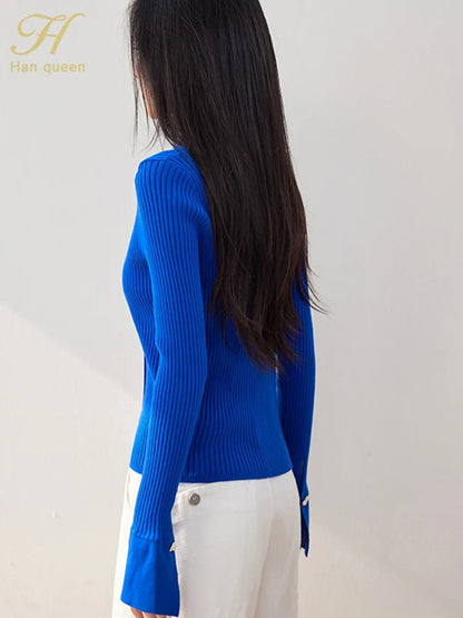 Button - Up Knit Sweater – Cozy Korean Style - LunaKit.LTD