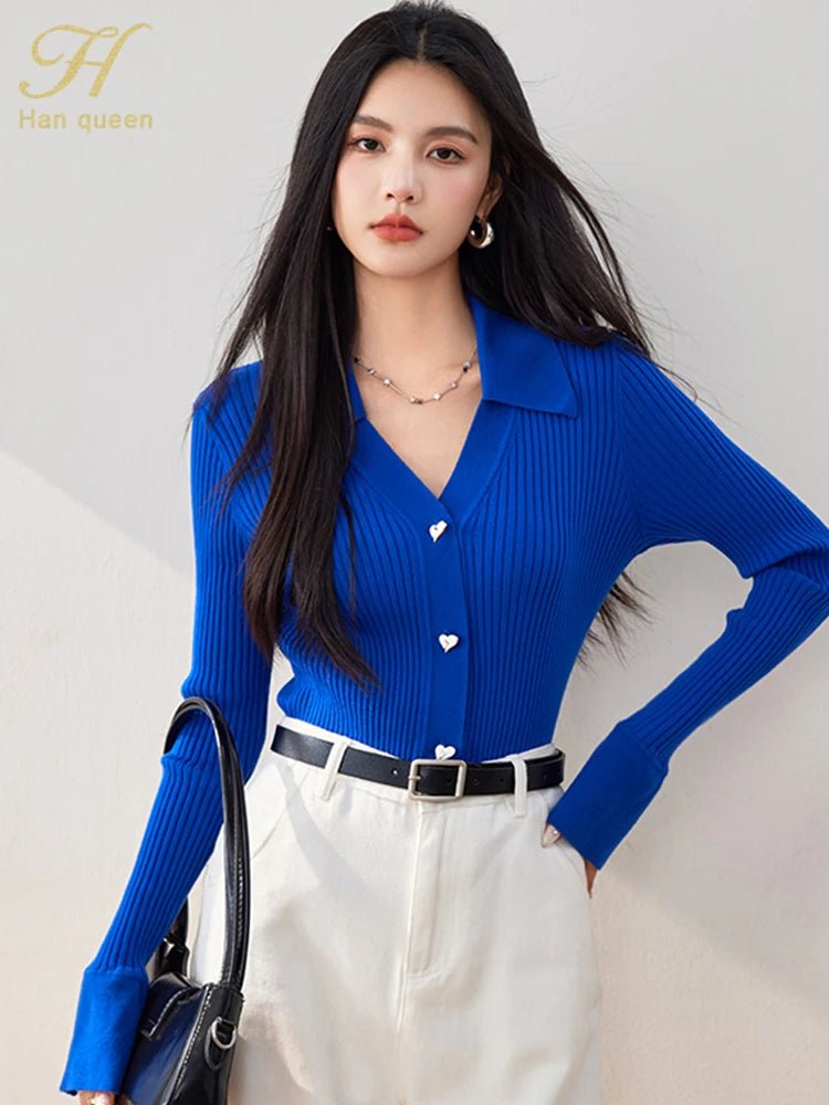 Button - Up Knit Sweater – Cozy Korean Style - LunaKit.LTD