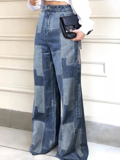 Buttoned High - Waist Denim Pants – Loose Fit Style - LunaKit.LTD