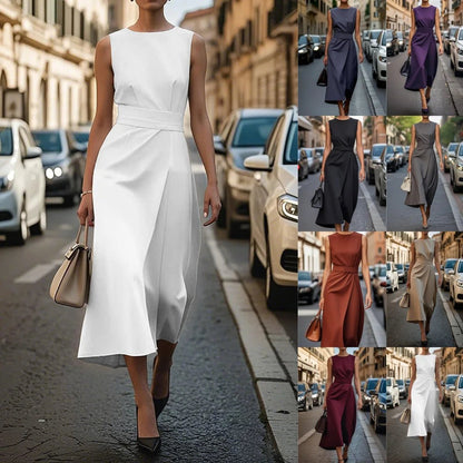 Casual Lace - Up Dress – Minimal Summer Elegance - LunaKit.LTD