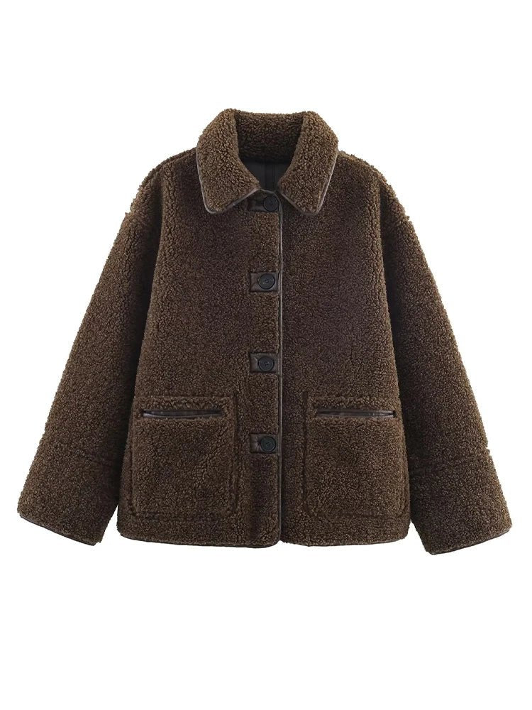 Casual Lapel Jacket – Cozy Long - Sleeve Streetwear - LunaKit.LTD