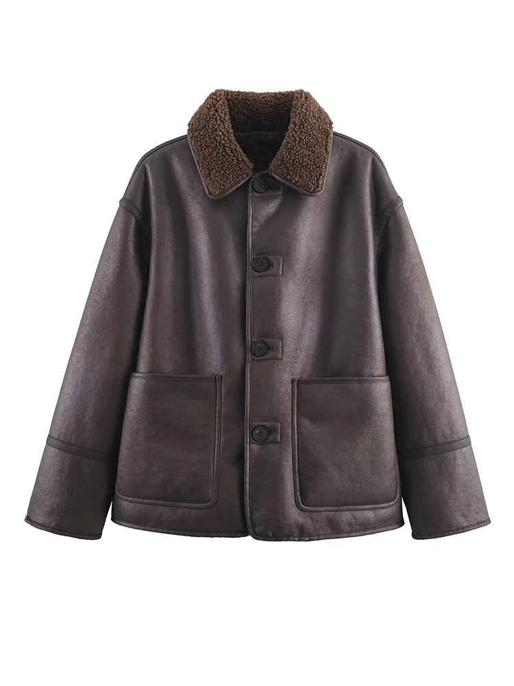 Casual Lapel Jacket – Cozy Long - Sleeve Streetwear - LunaKit.LTD