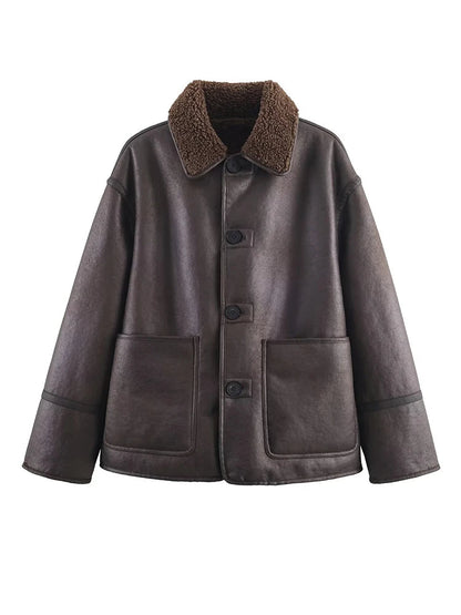 Casual Lapel Jacket – Cozy Long - Sleeve Streetwear - LunaKit.LTD