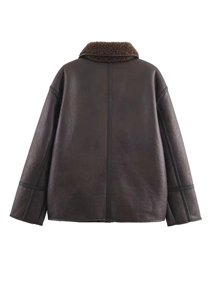 Casual Lapel Jacket – Cozy Long - Sleeve Streetwear - LunaKit.LTD