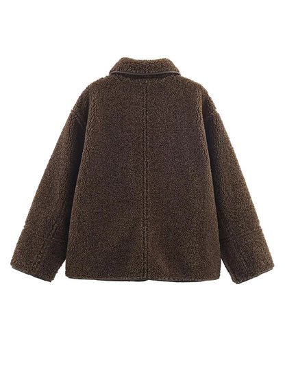 Casual Lapel Jacket – Cozy Long - Sleeve Streetwear - LunaKit.LTD