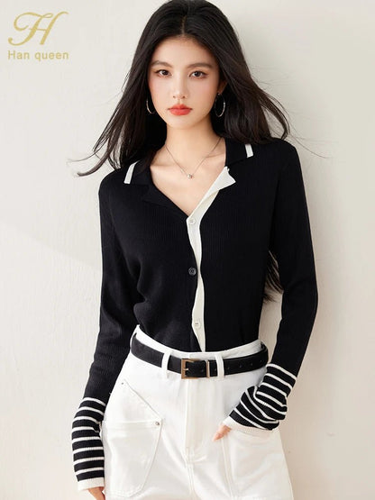 Casual Striped Sweater – Modern Spring Style - LunaKit.LTD