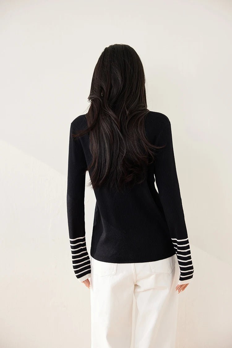 Casual Striped Sweater – Modern Spring Style - LunaKit.LTD