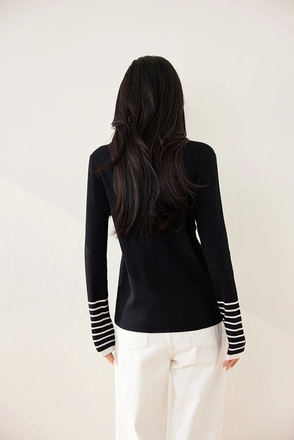 Casual Striped Sweater – Modern Spring Style - LunaKit.LTD