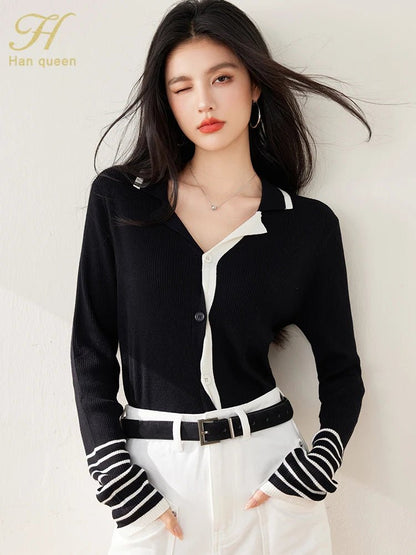 Casual Striped Sweater – Modern Spring Style - LunaKit.LTD
