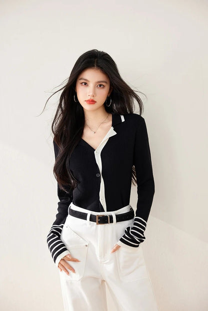 Casual Striped Sweater – Modern Spring Style - LunaKit.LTD