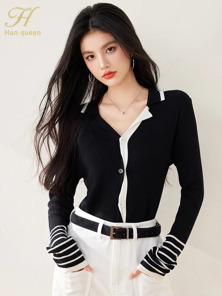 Casual Striped Sweater – Modern Spring Style - LunaKit.LTD