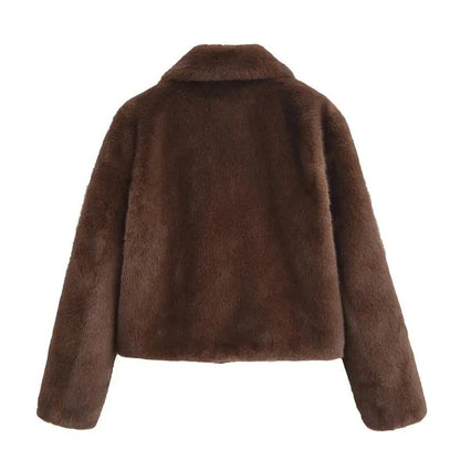 Chic Fur Coat – Elegant Street Comfort Look - LunaKit.LTD