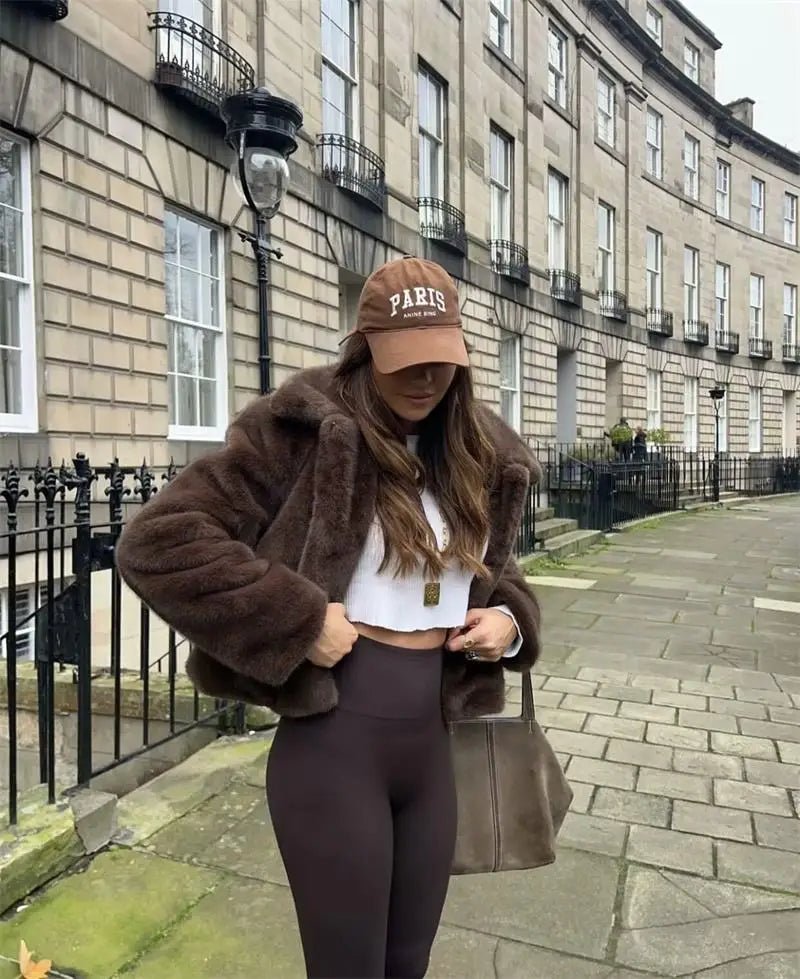 Chic Fur Coat – Elegant Street Comfort Look - LunaKit.LTD