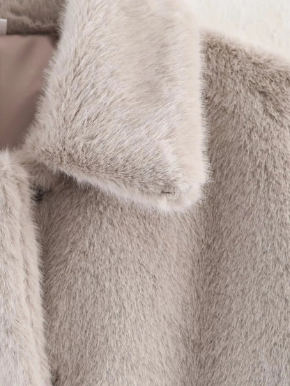 Chic Fur Coat – Elegant Street Comfort Look - LunaKit.LTD