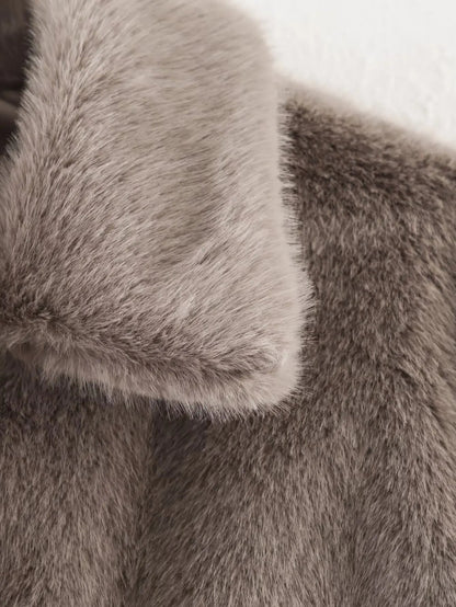 Chic Fur Coat – Elegant Street Comfort Look - LunaKit.LTD