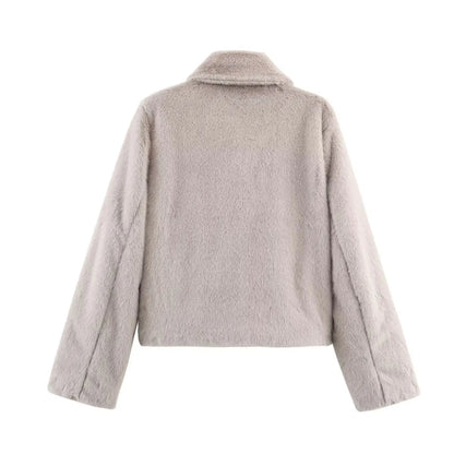 Chic Fur Coat – Elegant Street Comfort Look - LunaKit.LTD