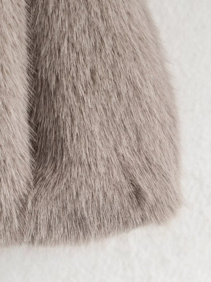 Chic Fur Coat – Elegant Street Comfort Look - LunaKit.LTD