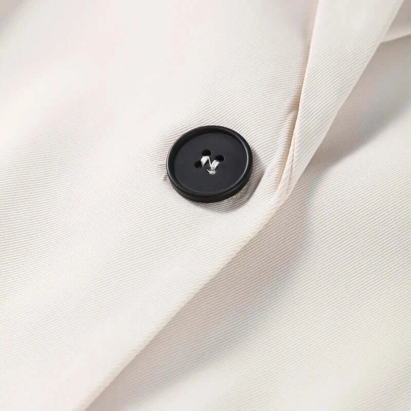 Chic Office Suit – Slim Blazer with Pockets & Wide Pants - LunaKit.LTD