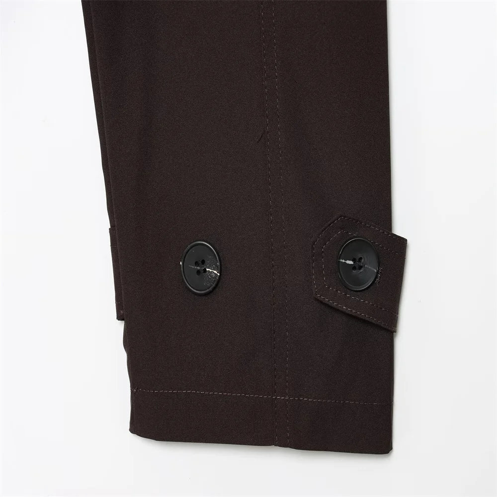 Classic Short Windbreaker – Elegant Autumn Chic - LunaKit.LTD